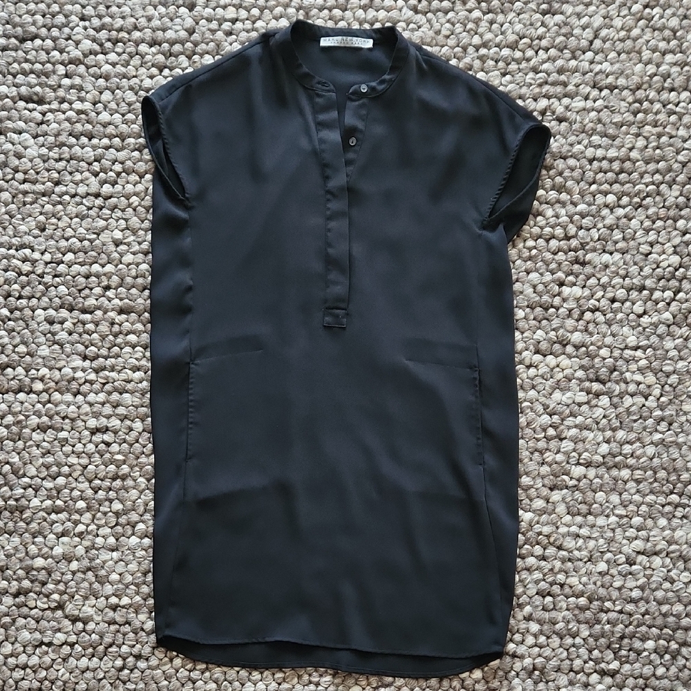 Black Mandarin Collar Men’s Shirt
